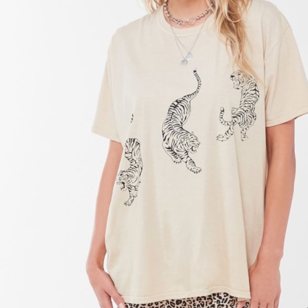 urban outfitters project t tiger oversized shirt